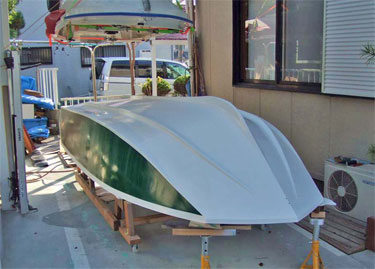 ボート自作図 作り方 完成艇 スポーツボート １２