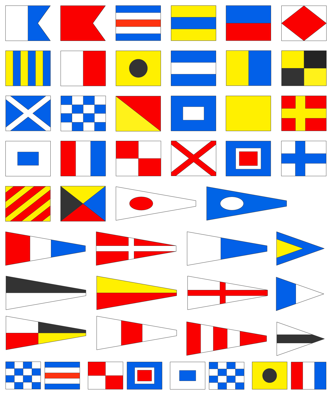 ボートイラスト クラフト マリンイラスト 国際信号旗